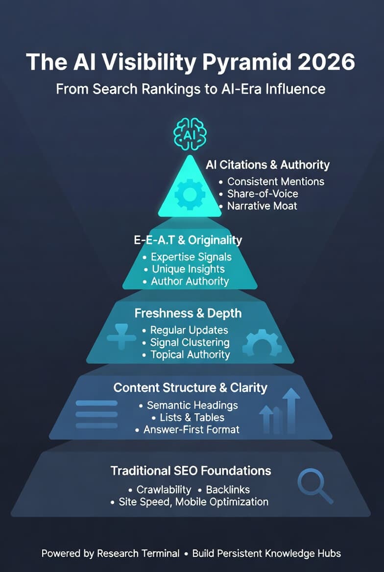 AI visibility research interface